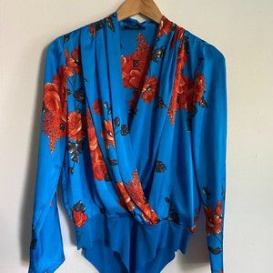 Zara Silky Floral Bodysuit (long sleeve)
